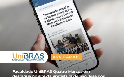 Faculdade UniBRAS Quatro Marcos em destaque no site da Prefeitura de São José dos Quatro Marcos por Cooperação Técnica